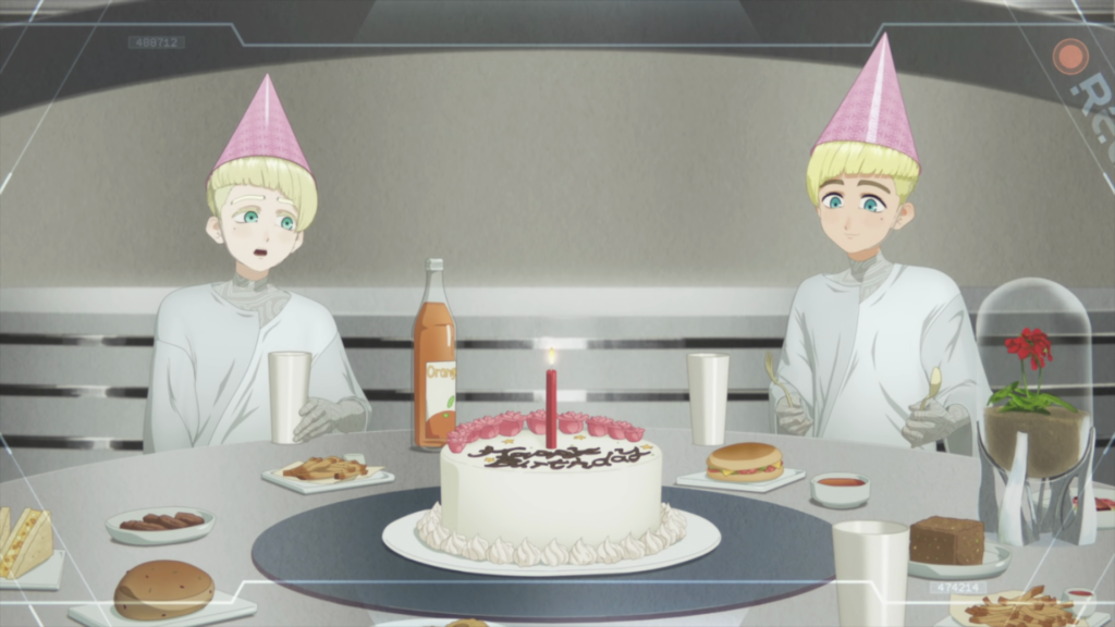 Knives and Vash's first birthday, in flashback in "Our Home".