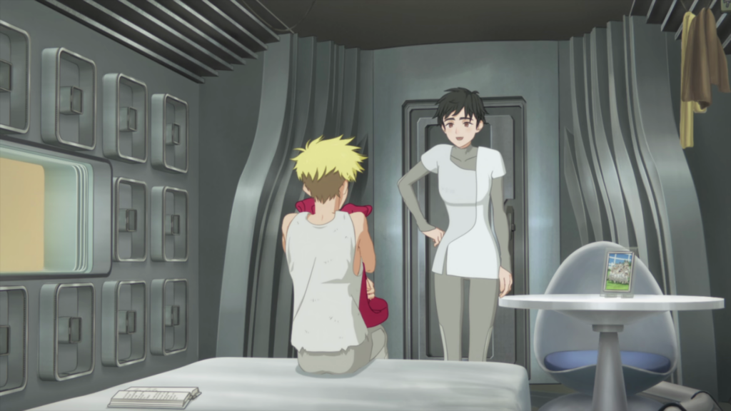The back of teenage Vash's hair in "Our Home".